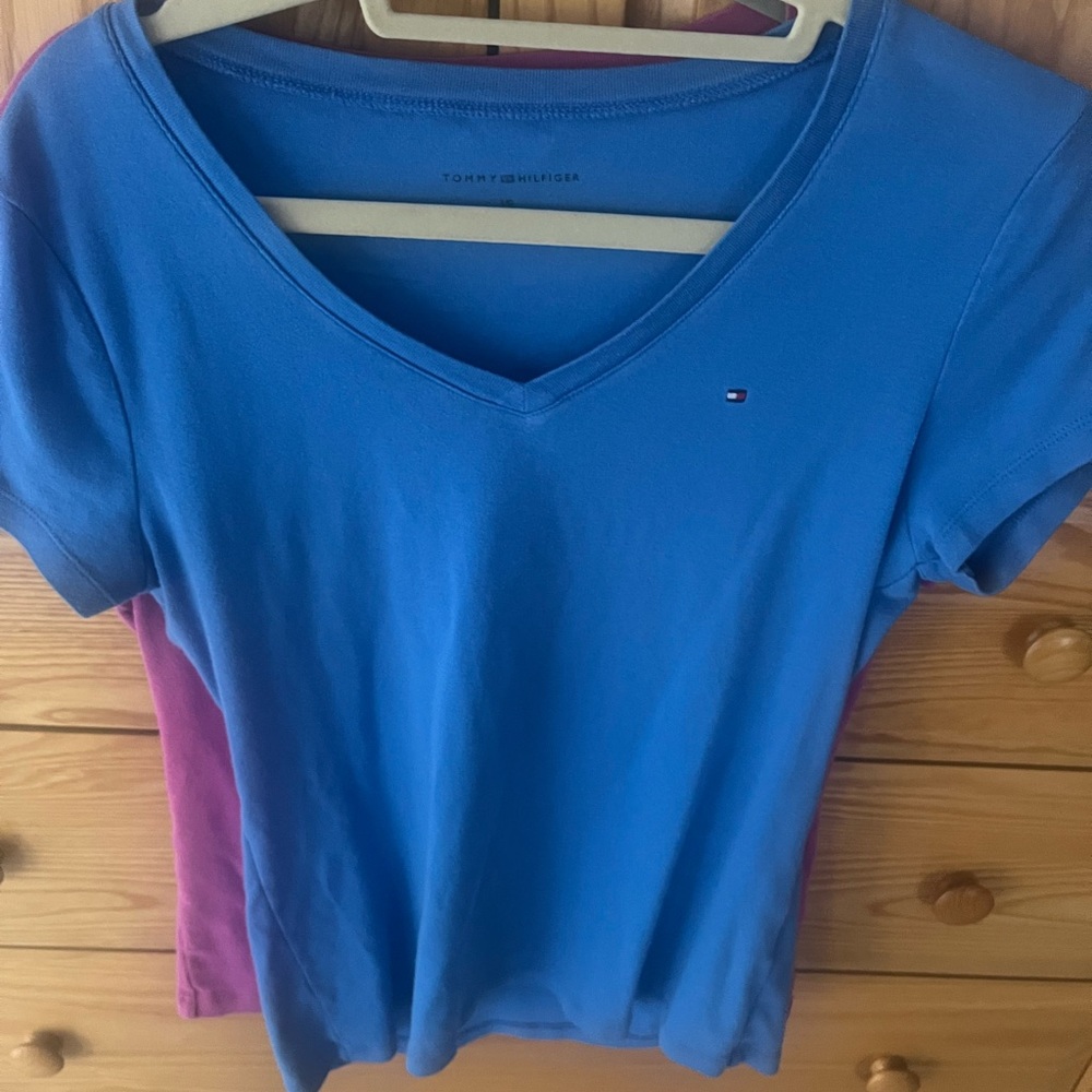 Tommy Hilfiger Bundle of 2 Blue and Pink Short Sleeve T-Shirt